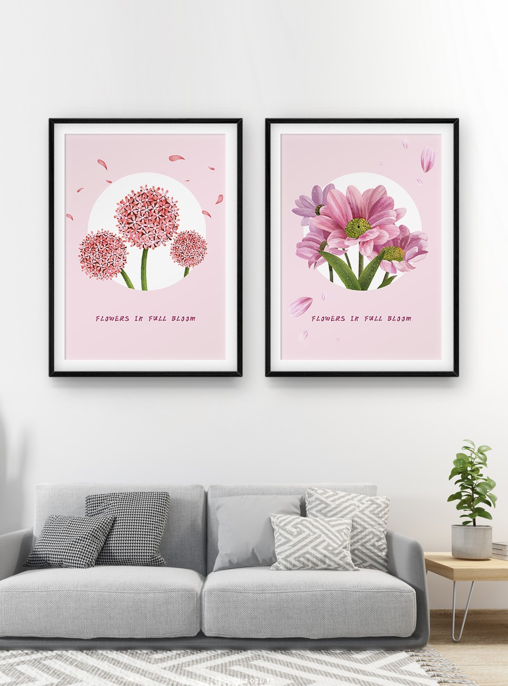 Hoa lá tranh vẽ CHL2-020-KG